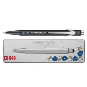 Caran d'Ache 849 Totally Swiss Edelweiss Black Ball pen