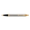 Parker IM Brushed Metal Gold Trim Ball Pen - Image 2