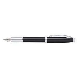 Sheaffer 100 Glossy Black Chrome Trim Fountain Pen