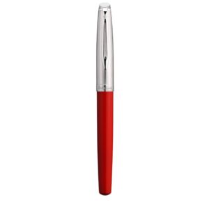 Waterman Embleme Red Chrome Trim Roller Ball Pen