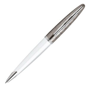 Waterman Carene Chrome Trim White Silver Trim Ball Pen