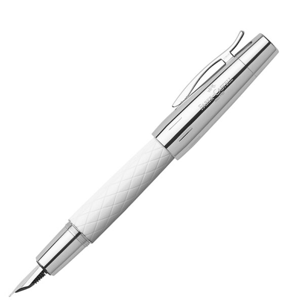 Faber Castell E-Motion Rhombus White Fountain Pen