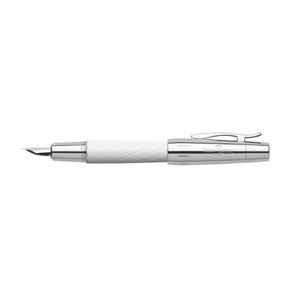 Faber Castell E-Motion Rhombus White Fountain Pen