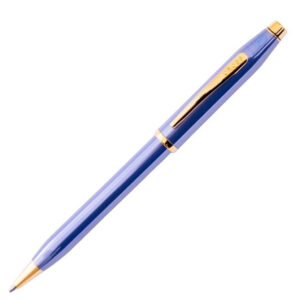 Cross Century 2 Lavender Blue Gold Trim Ball Pen w/ Pen Case