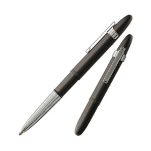 Fisher Bullet Matte Black Ball Pen with Chrome Grip and Clip