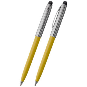 Fisher Cap-O-Matic Yellow Chrome Ball Pen with Stylus